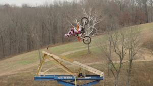 Travis Pastrana nose-bonk flip. - Channel 199/YouTube